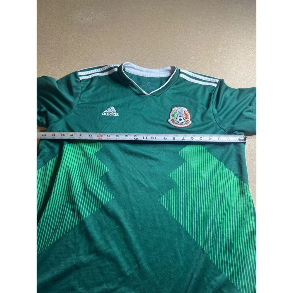 Adidas Mexico Soccer Jersey Mens XL Green Lopez‎ 54 Climalite Football Shirt